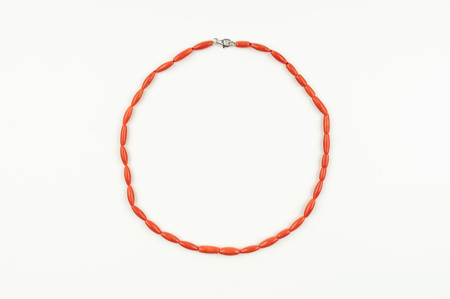 Coral Olive Necklace Silver