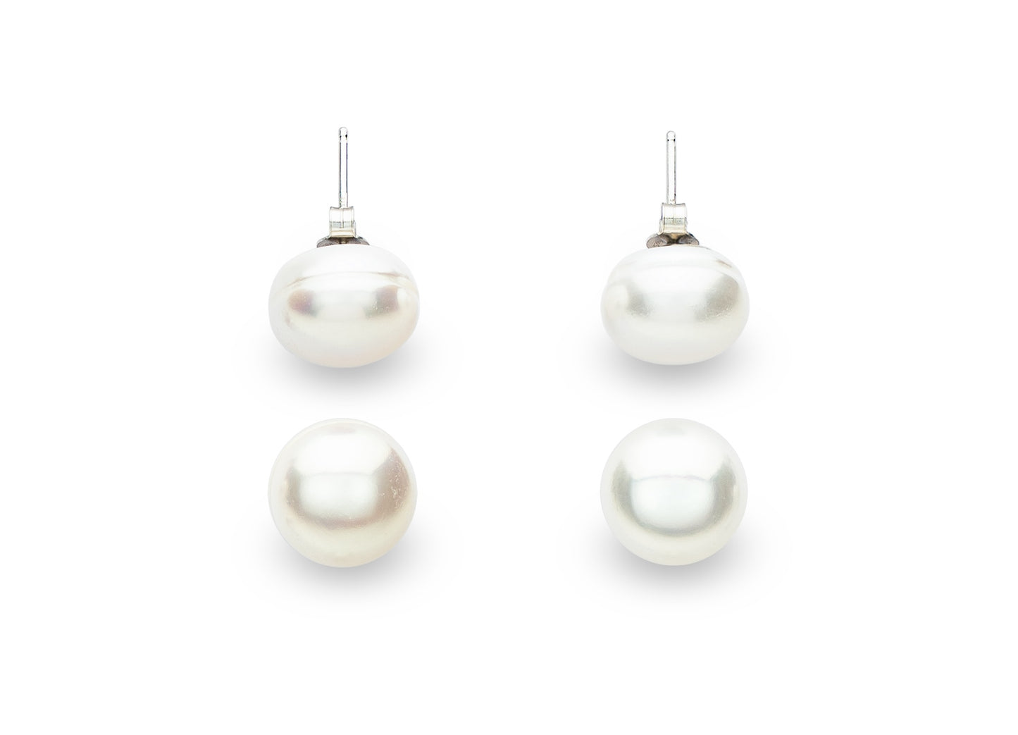 Earring Pearl Silver 13 mm
